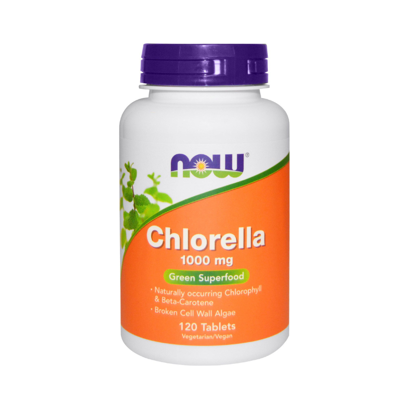 Chlorella 1000ml Now 120 Tabletas