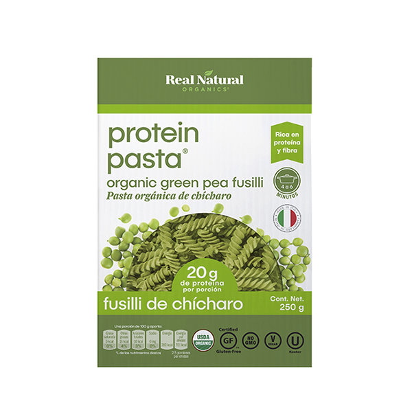 Pasta Orgánica de Chícharo sin Gluten Real Natural 250Gr